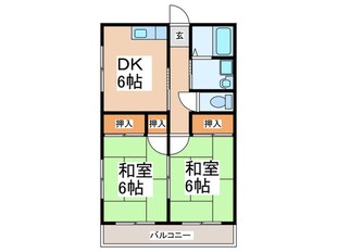 平田ハイツ２号の物件間取画像